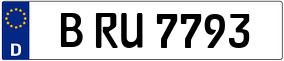 Trailer License Plate